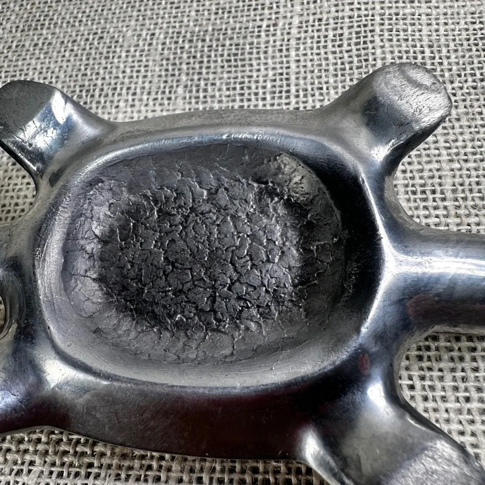 Restoration Hardware Turtle Tealight Candle Holders Metal Pair Pewter Finish